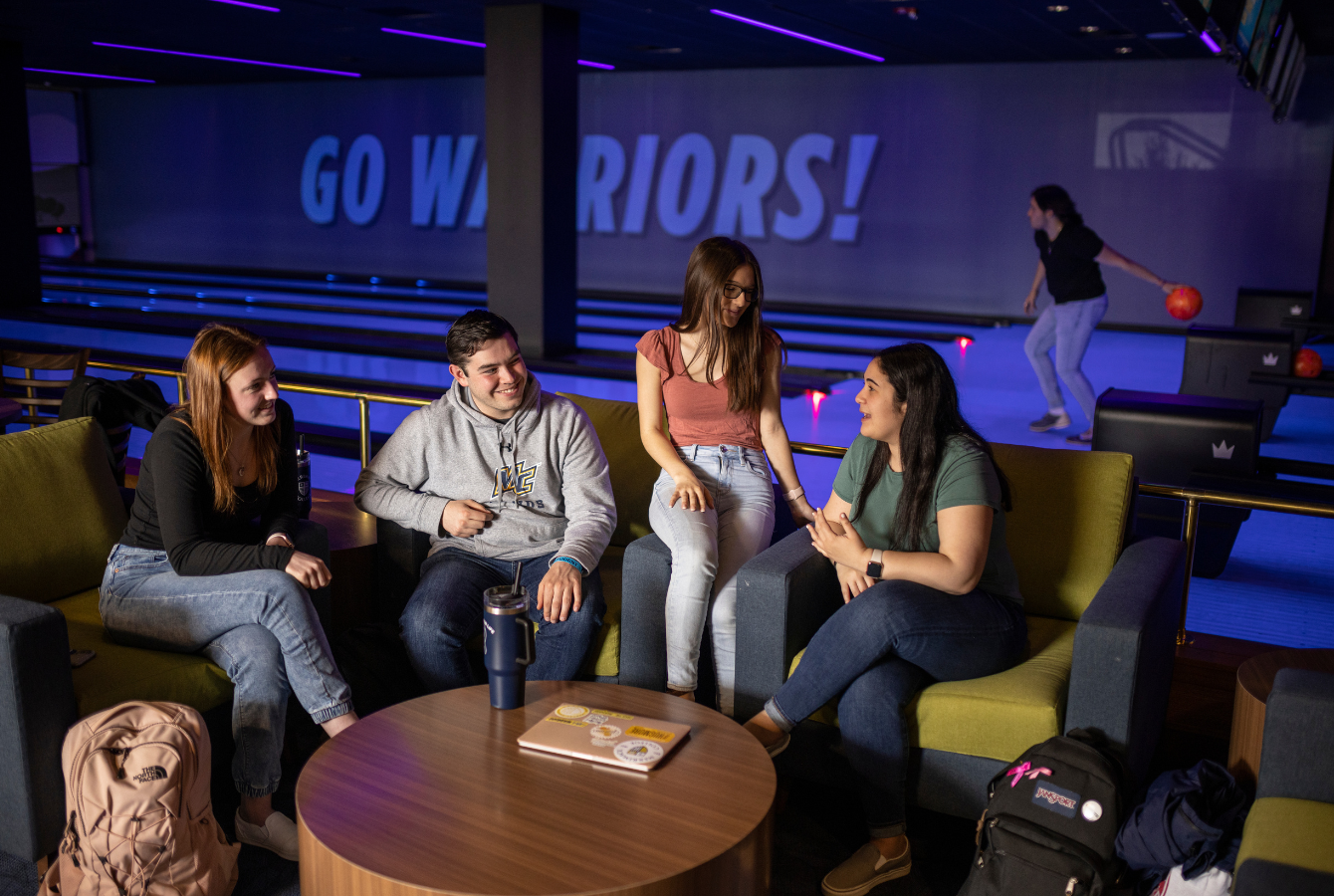 Students in the student union.